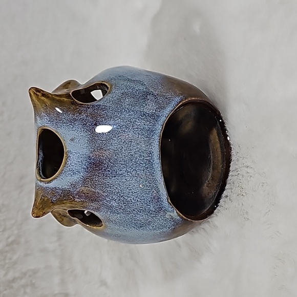 Ceramic Fat Belly Owl Tea Light Figurine 5"x6” - Picture 2 of 4